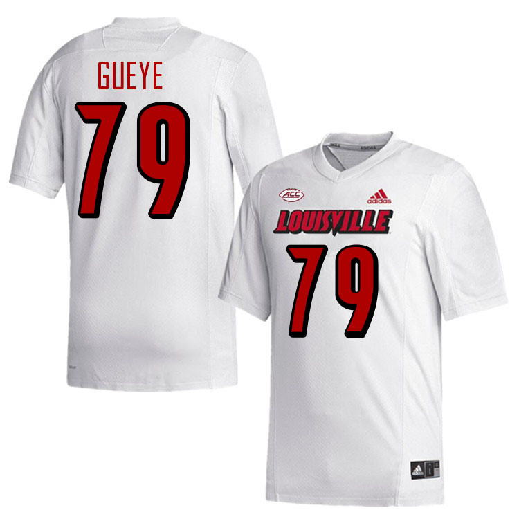 Men #79 Makhete Gueye Louisville Cardinals College Football Jerseys Stitched-White